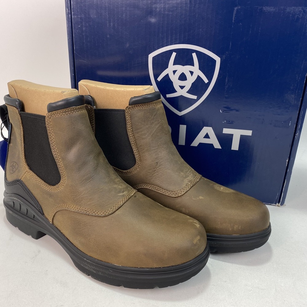 Ariat Barnyard Twin Gore II H2O Antique Brown Boot. Size 12 D Width